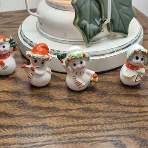 Vintage Napco China Snowmen